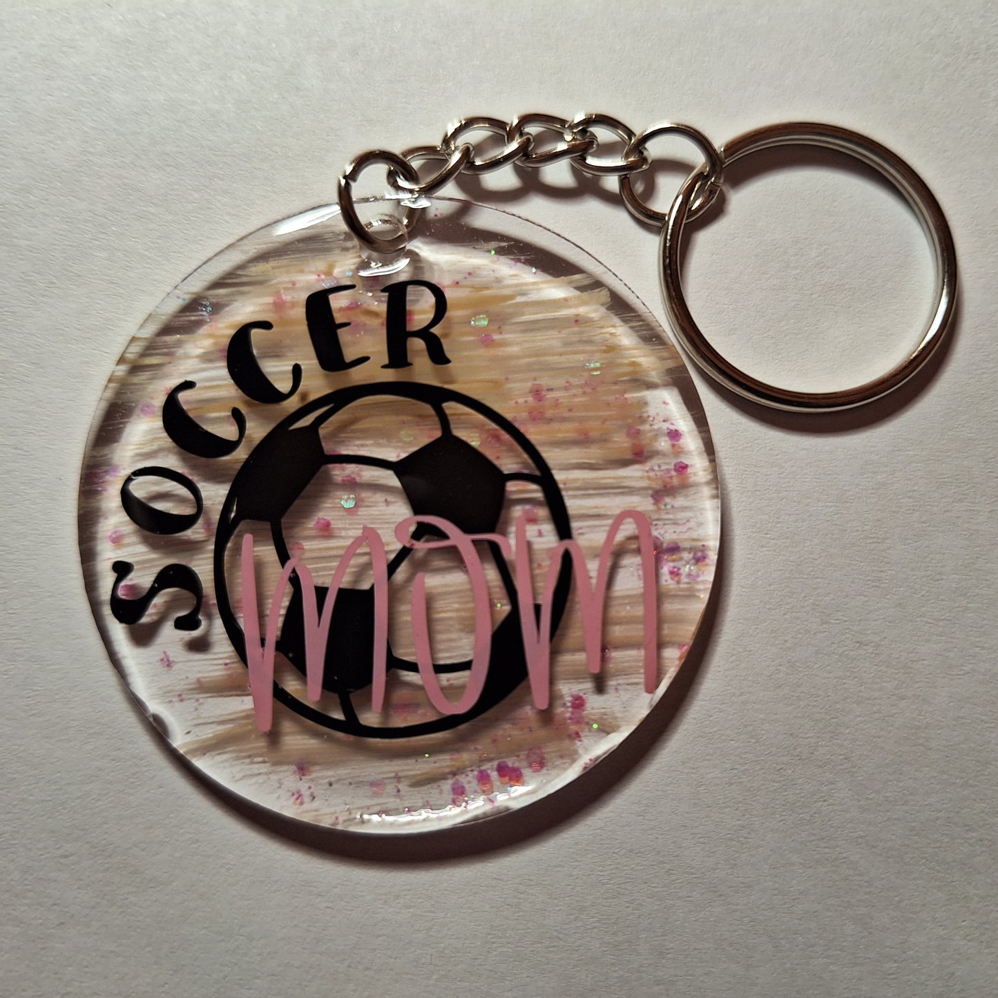 Porte-clés acrylique - Soccer Mom ballon