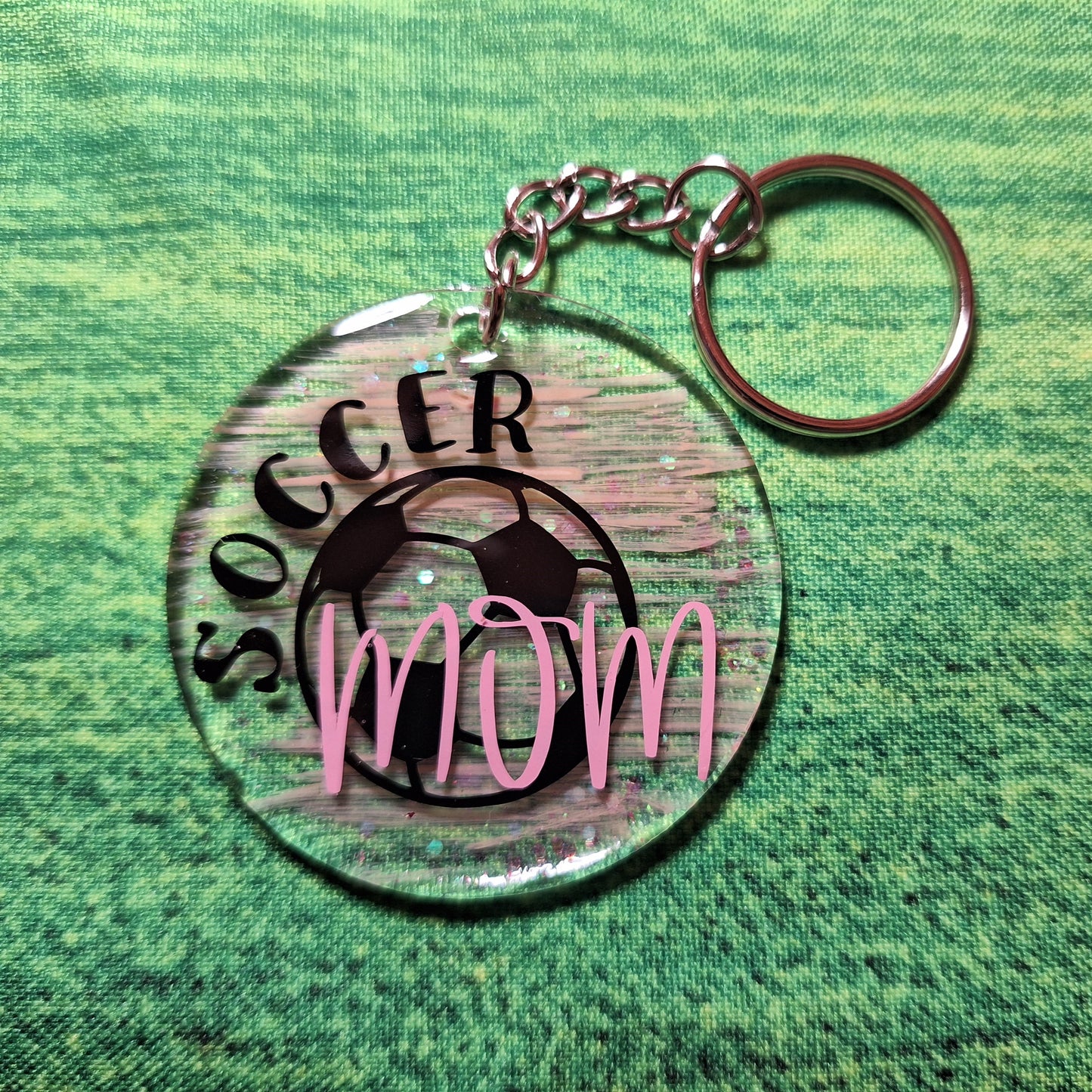 Porte-clés acrylique - Soccer Mom ballon
