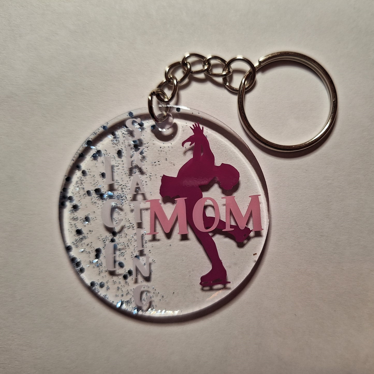 Porte-clés acrylique - Ice skating Mom