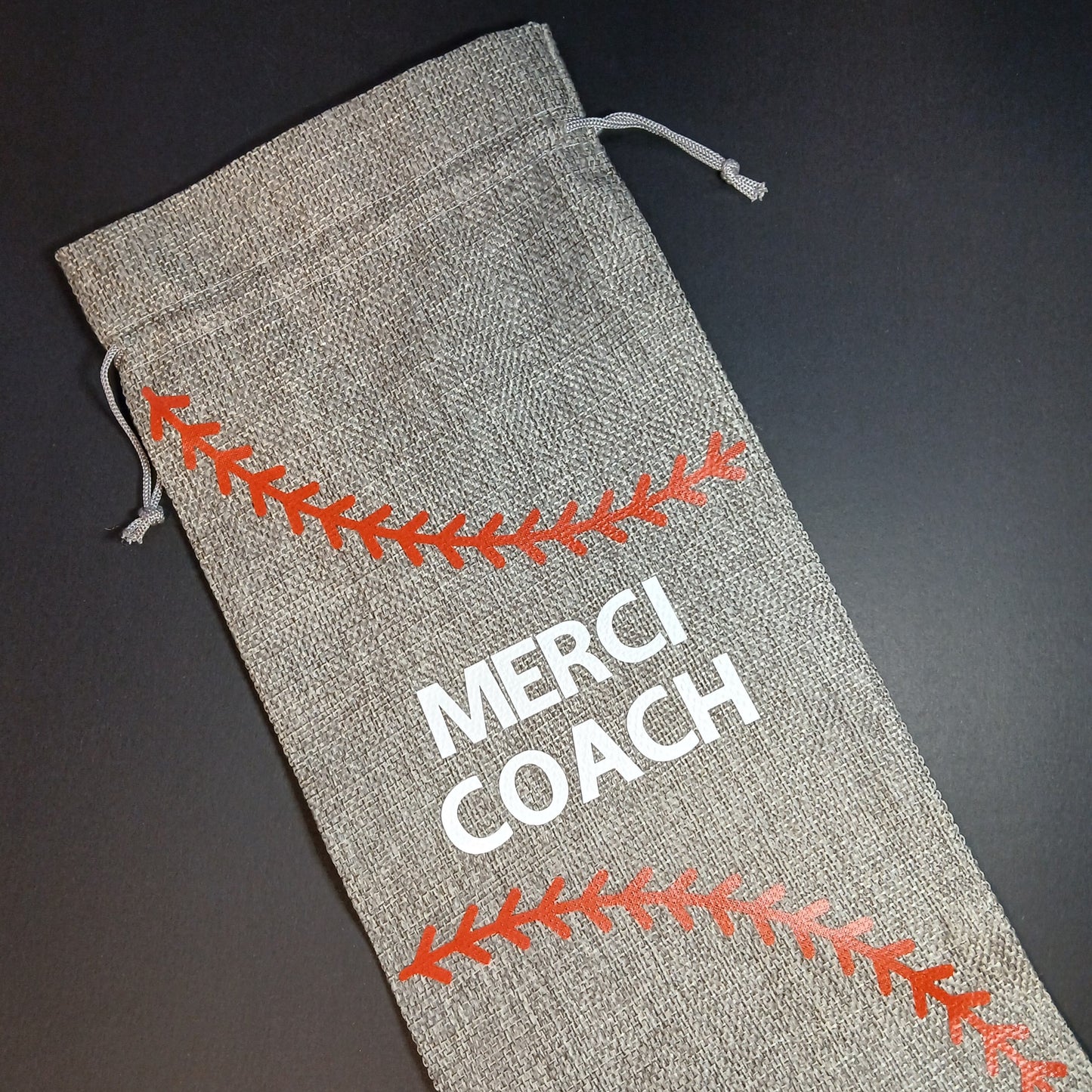 Sac à bouteille de vin - Merci Coach Baseball