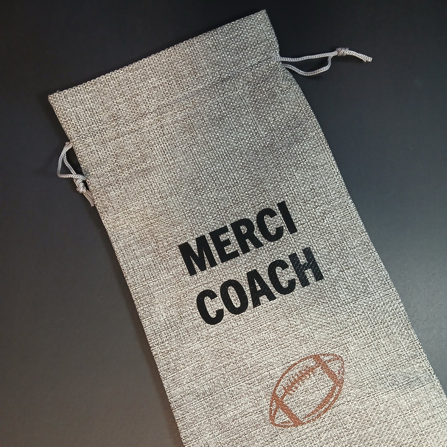Sac à bouteille de vin - Merci Coach Football