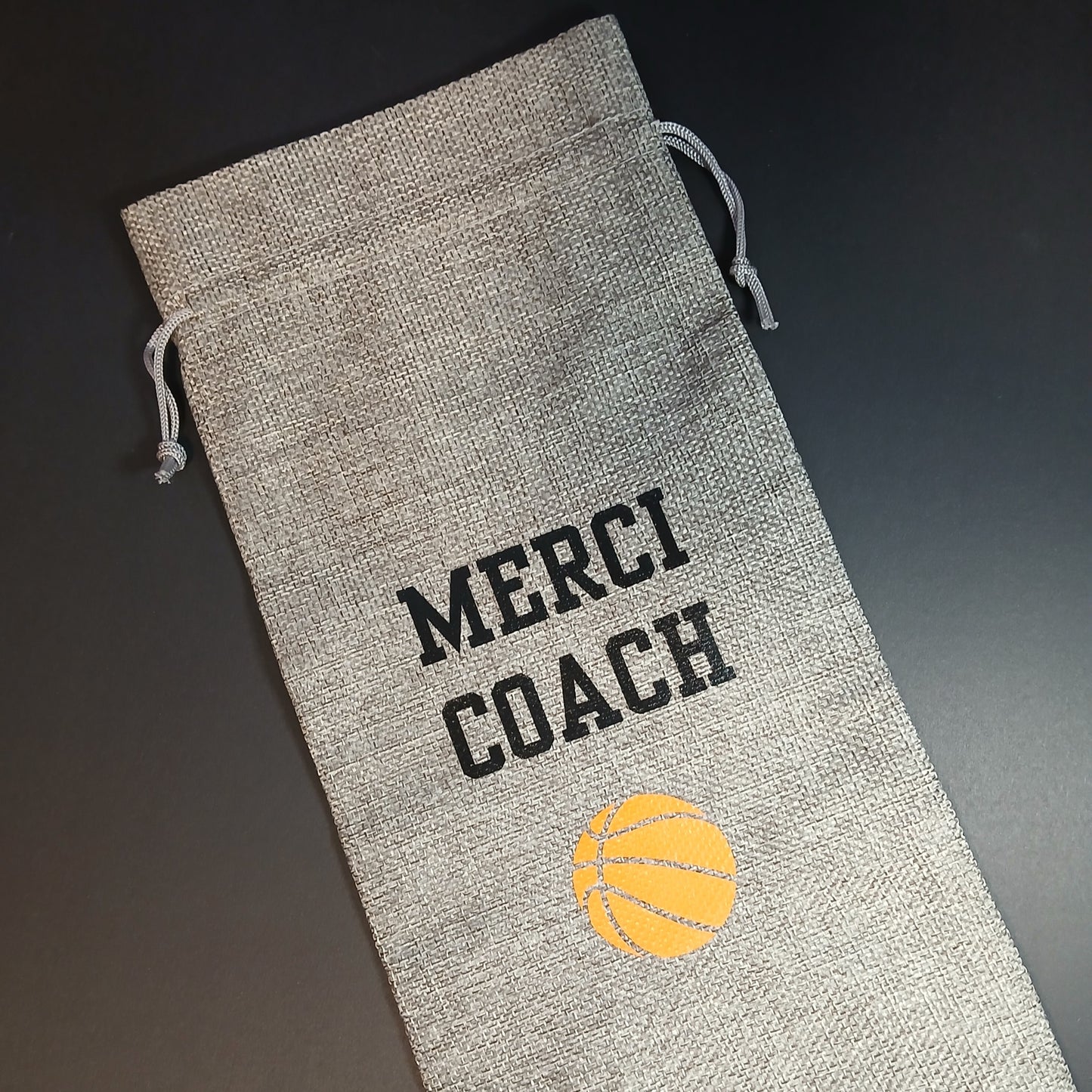 Sac à bouteille de vin - Merci Coach Basketball