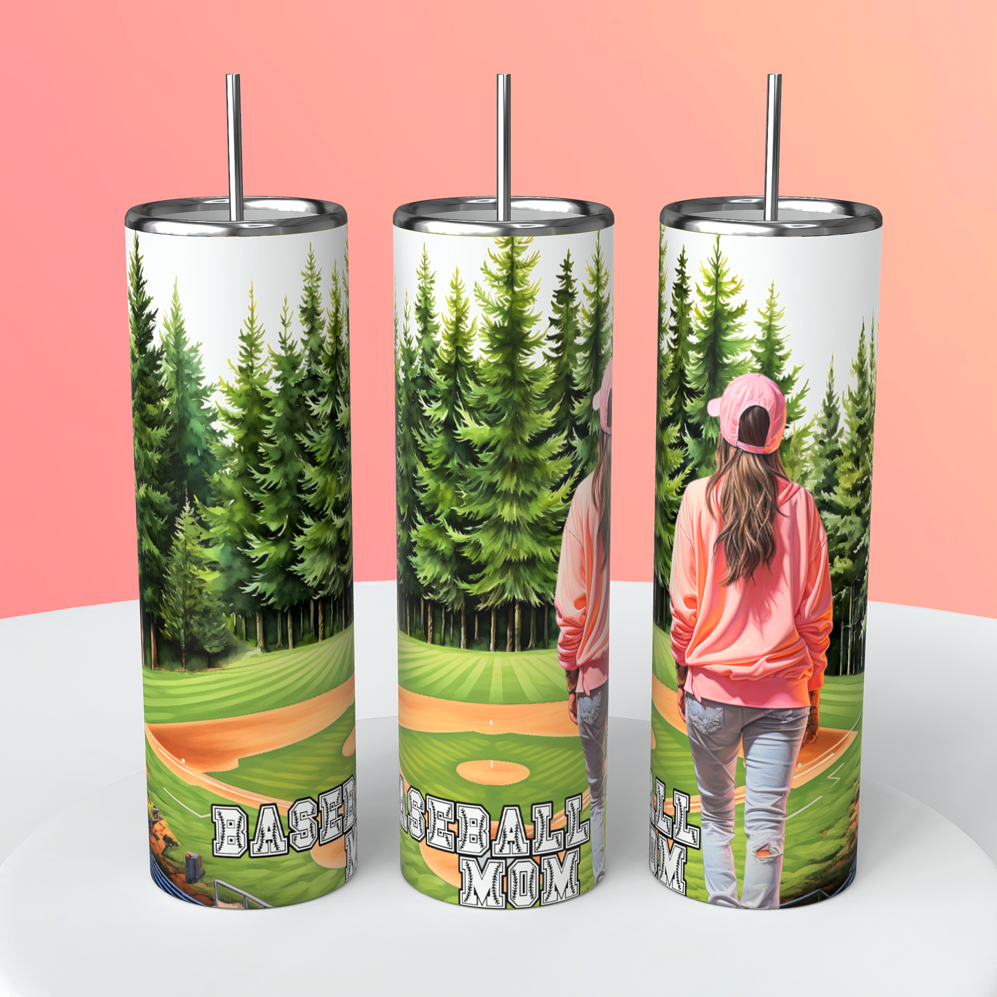 Gobelet - Baseball Mom brune & champs