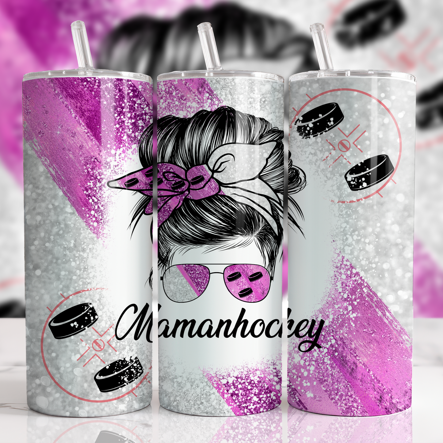 Gobelet - #Maman Hockey scintillant