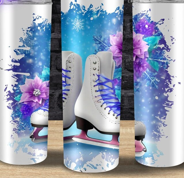 Gobelet - Patins artistiques floral