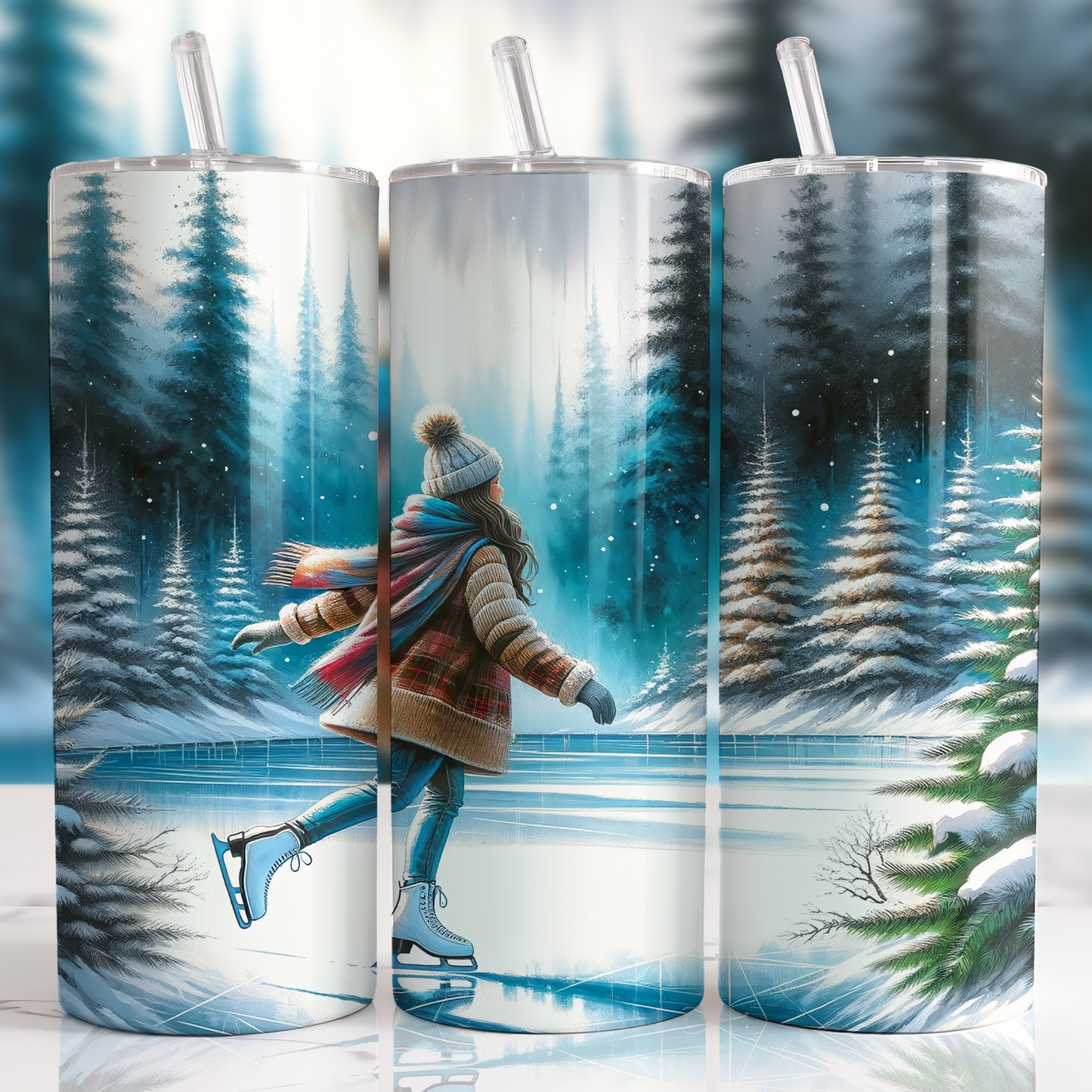 Gobelet - Patin sur le lac