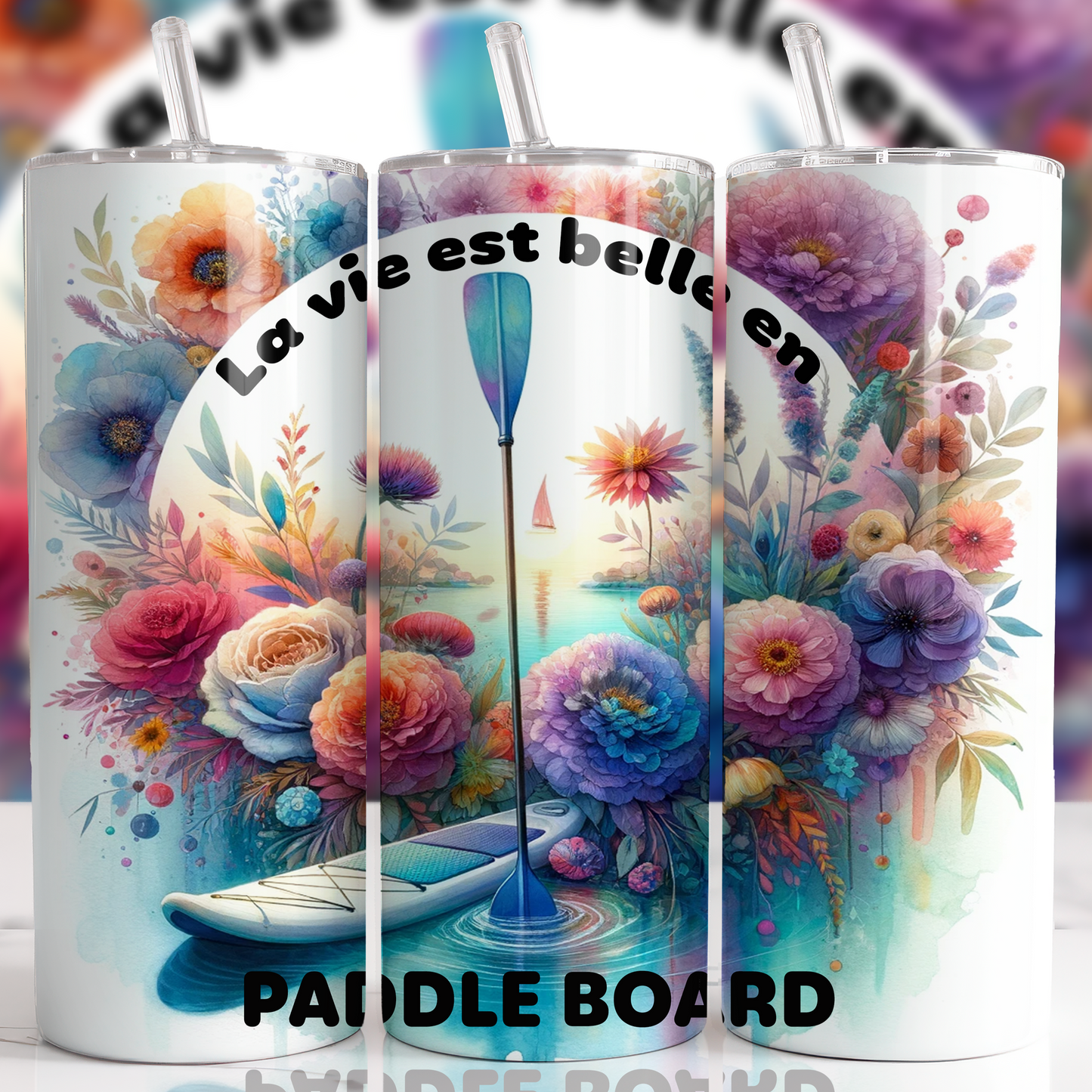 Gobelet - Paddleboard floral
