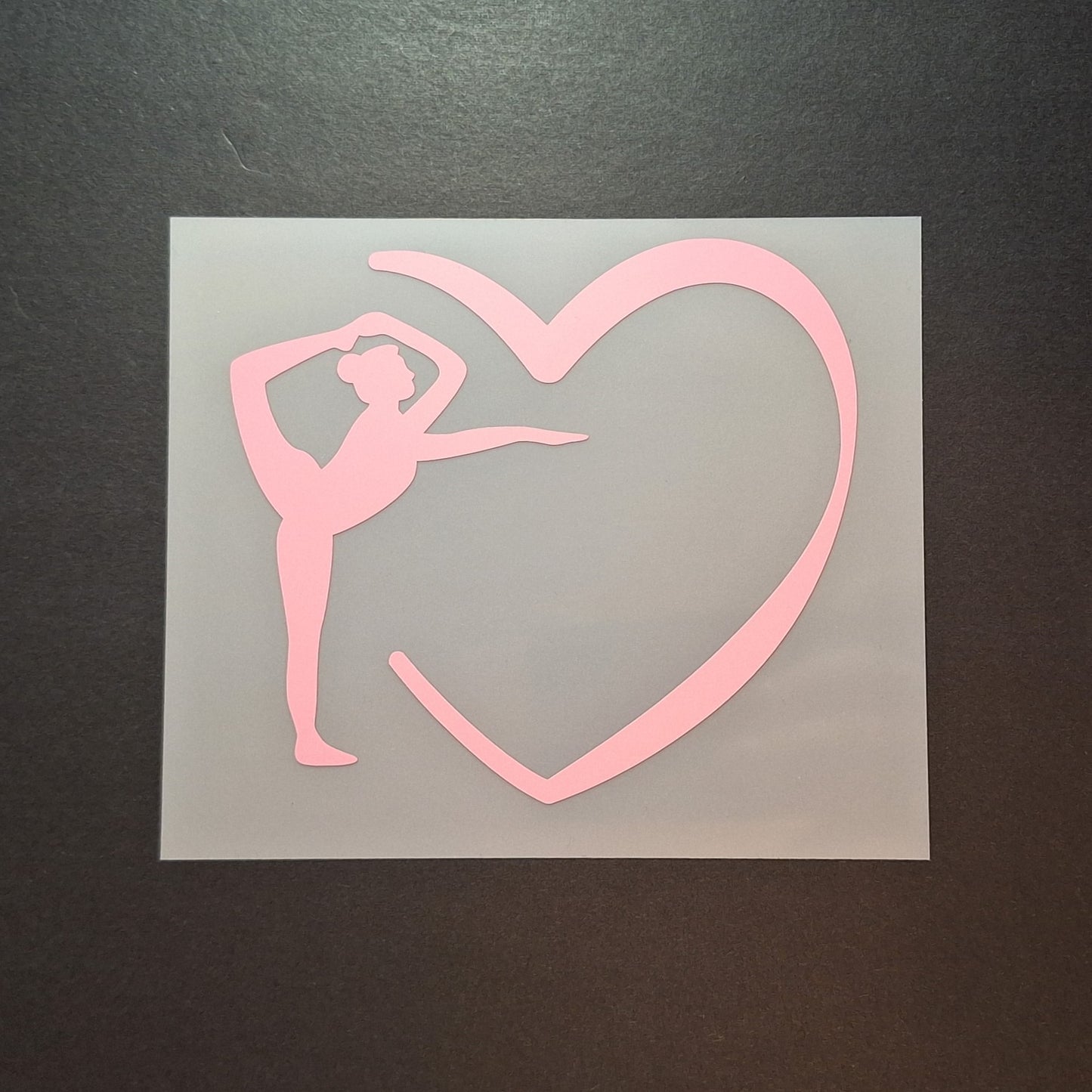 Vinyle autocollant voiture - Gymnaste & coeur