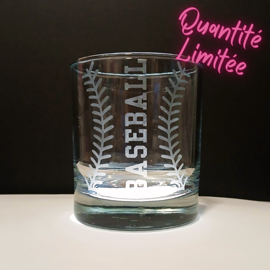 Verre gravé Baseball