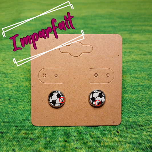 Boucles d'oreilles - Ballon Soccer IMPARFAIT