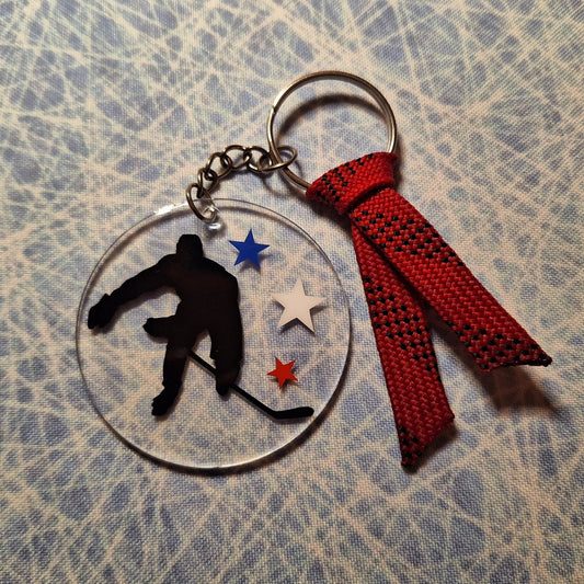 Porte-clés acrylique - Joueur & 3 étoiles - lacet