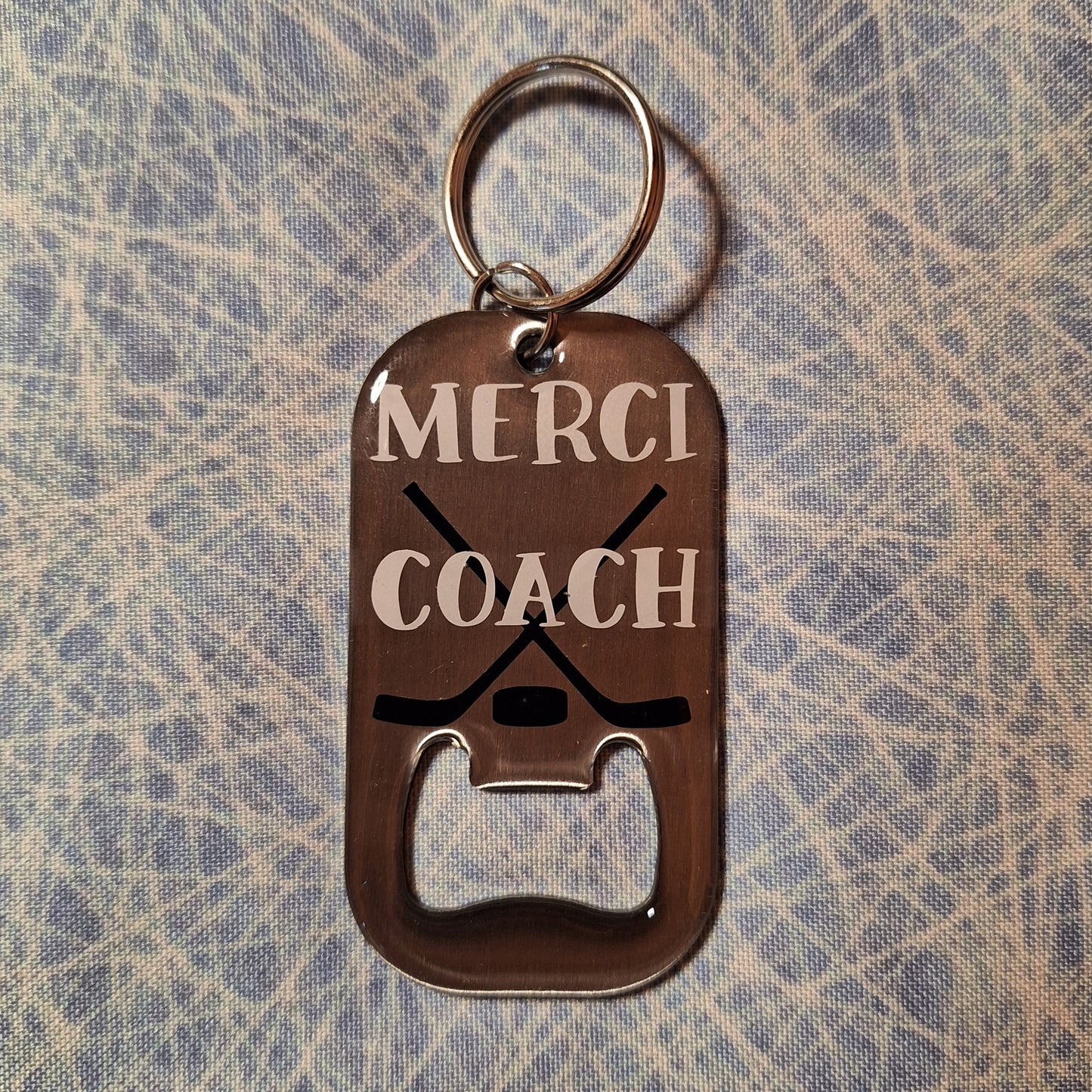 Porte-clé - Ouvre-bouteille - Merci coach - Hockey