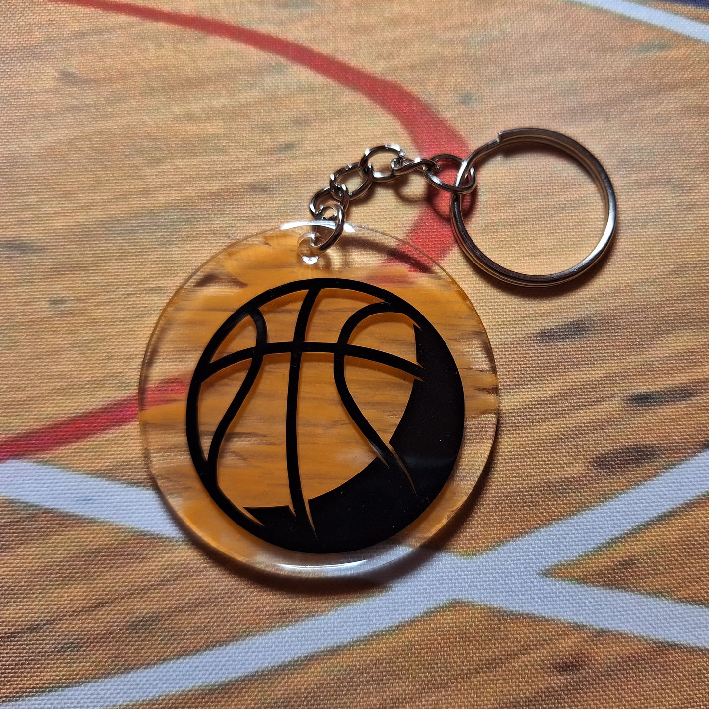 Porte-clés acrylique - Basketball ballon