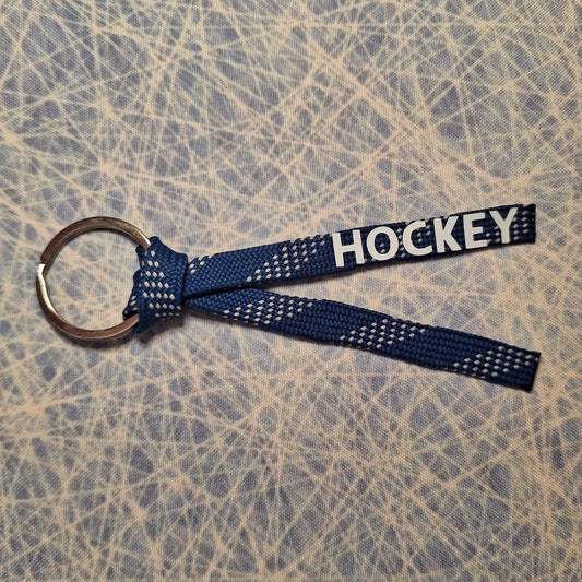 Porte-clés - Hockey sur lacet bleu
