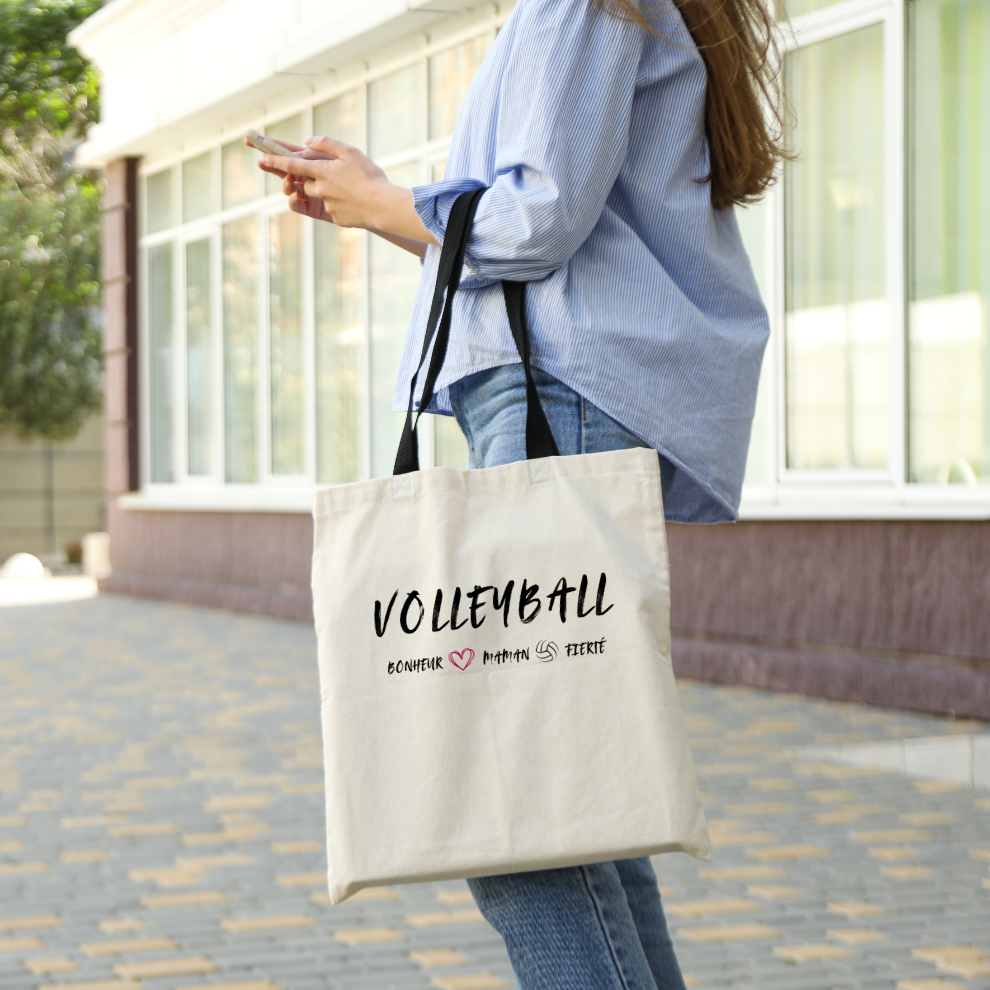 Sac toile de coton - Volleyball maman