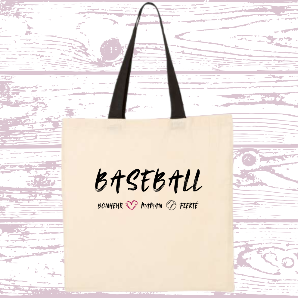Sac toile de coton - Baseball maman