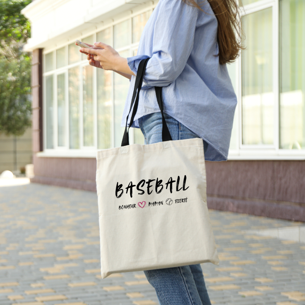 Sac toile de coton - Baseball maman