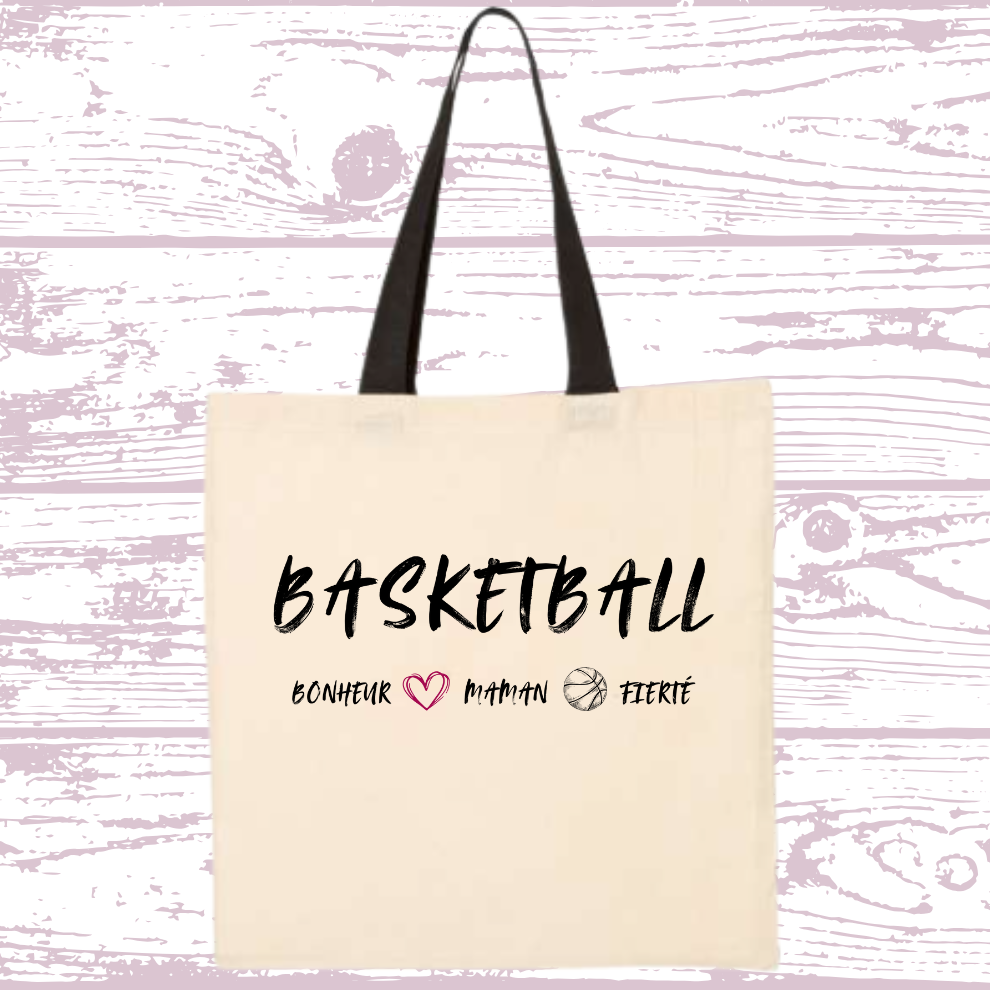 Sac toile de coton - Basketball maman