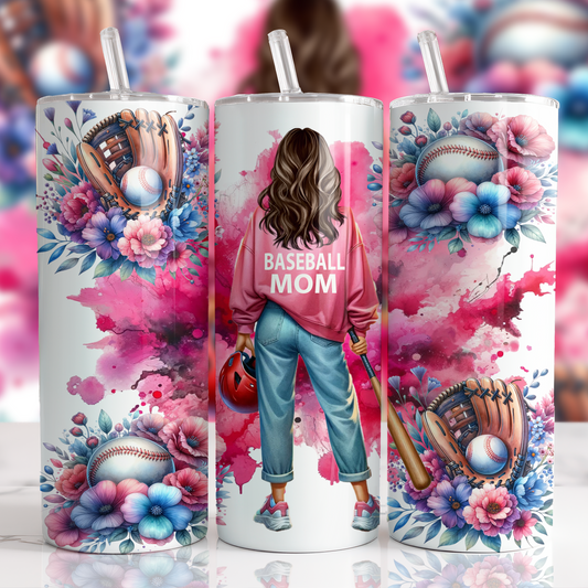 Gobelet - Baseball Mom floral