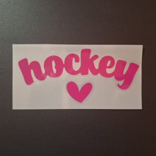 Vinyle autocollant voiture - Hockey avec coeur