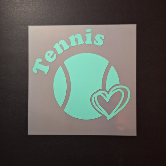 Vinyle autocollant voiture - Tennis & coeur