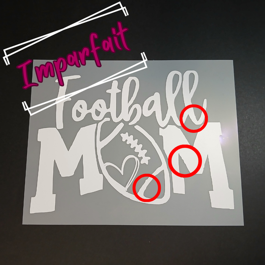 Vinyle autocollant voiture - Football Mom IMPARFAIT